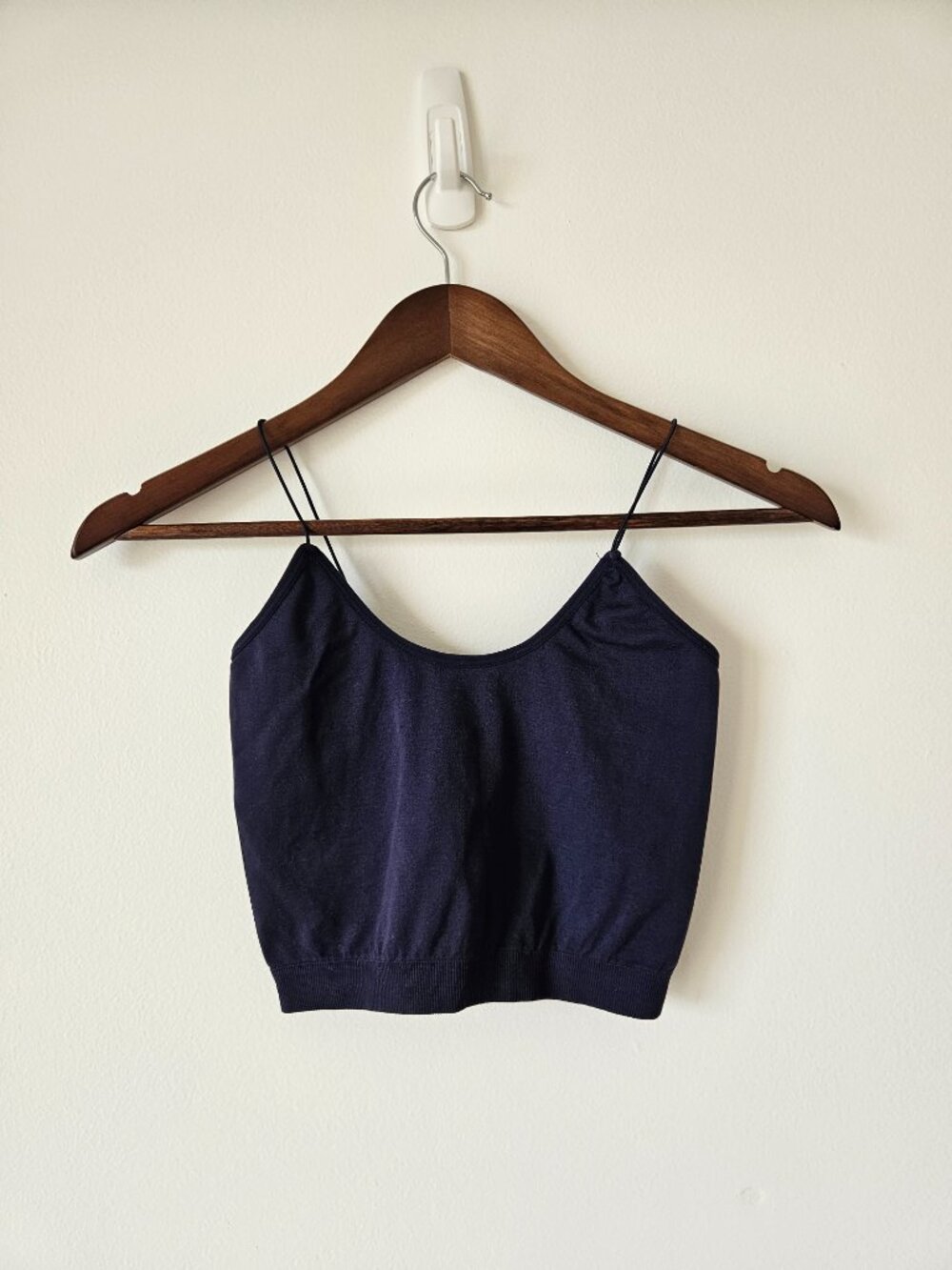 NWT Cotton Candy Sweet Collection Blue S/M Tank Top Cropped Spaghetti Straps